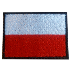 Naszywka flaga Polska Polski 5,5x3,8cm rzep HAFT
