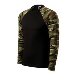 Koszulka 166 LS unisex camouflage bawełna 160g