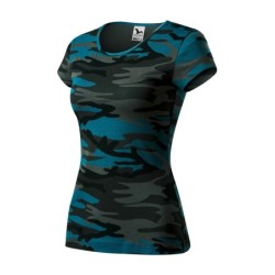 Koszulka C22 camouflage damska slim-fit bawełna 150g