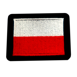 Naszywka flaga Polska Polski 6,5x4,7cm rzep HAFT